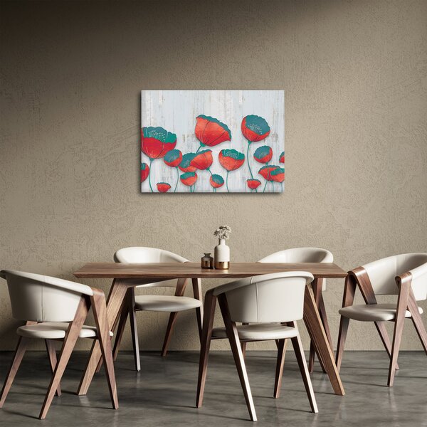 Obraz - Maki - nafta (70x50 cm)