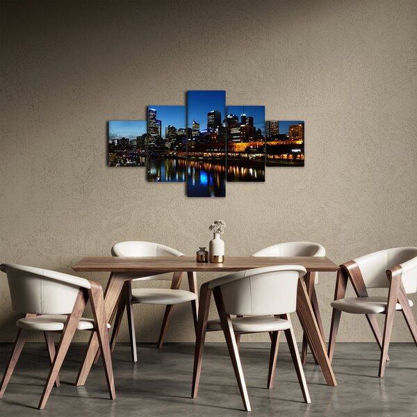 Obraz nocy w Melbourne (125x70 cm)