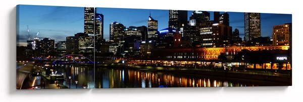 Obraz nocy w Melbourne (170x50 cm)