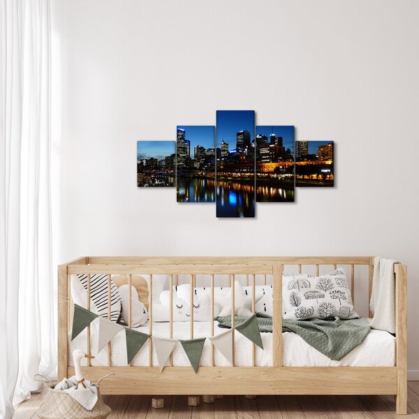 Obraz nocy w Melbourne (125x70 cm)
