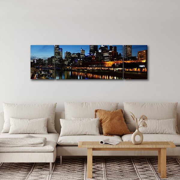Obraz nocy w Melbourne (170x50 cm)