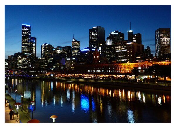 Obraz nocy w Melbourne (70x50 cm)
