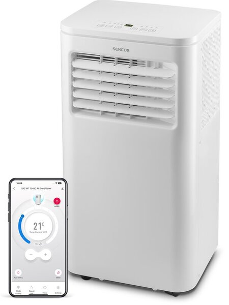Klimatyzator SENCOR SAC MT7048C 3 Tryby pracy Funkcja Sleep Osuszanie Sterowanie smartfonem Timer Wi-Fi