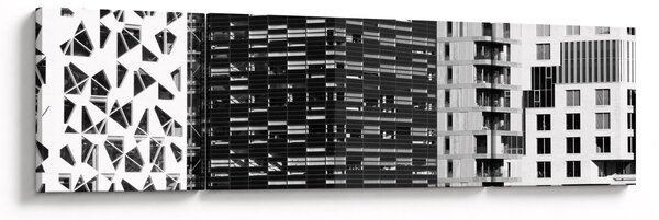 Obraz architektury czarno-białej (170x50 cm)