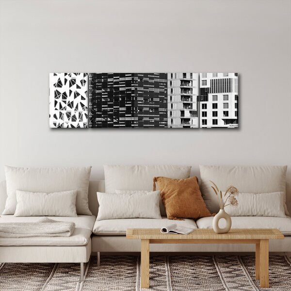 Obraz architektury czarno-białej (170x50 cm)