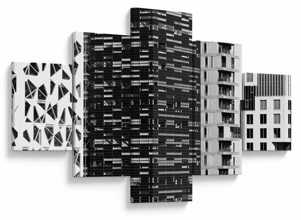 Obraz architektury czarno-białej (125x70 cm)