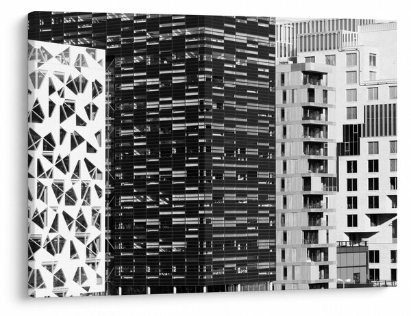 Obraz architektury czarno-białej (70x50 cm)