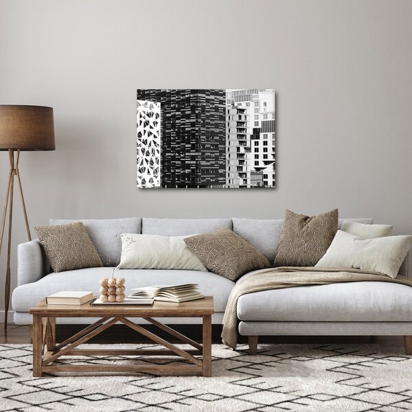 Obraz architektury czarno-białej (70x50 cm)