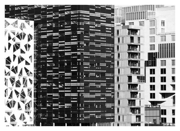 Obraz architektury czarno-białej (70x50 cm)