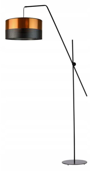 Lampa stojąca podłogowa przegubowa regulowana z abażurem walec MODERN