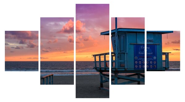 Obraz z plaży Santa Monica (125x70 cm)