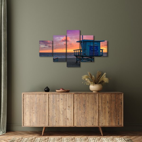 Obraz z plaży Santa Monica (125x70 cm)