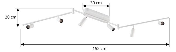 Lampa sufitowa LED Eldrin Lindby, biały / opal, salon / jadalnia, metal, nowoczesny