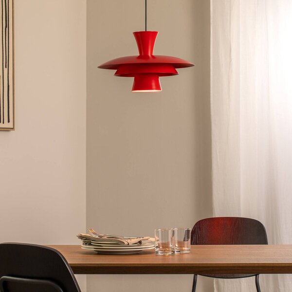 Lampa wisząca Plato Luminex, możliwość ściemniania, czerwony, salon / jadalnia, metal, nowoczesny