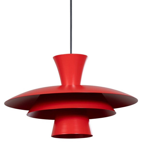 Lampa wisząca Plato Luminex, możliwość ściemniania, czerwony, salon / jadalnia, metal, nowoczesny