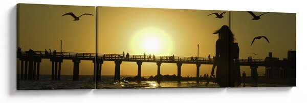 Obraz - Spacer po plaży (170x50 cm)