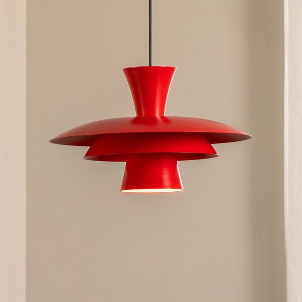 Lampa wisząca Plato Luminex, możliwość ściemniania, czerwony, salon / jadalnia, metal, nowoczesny