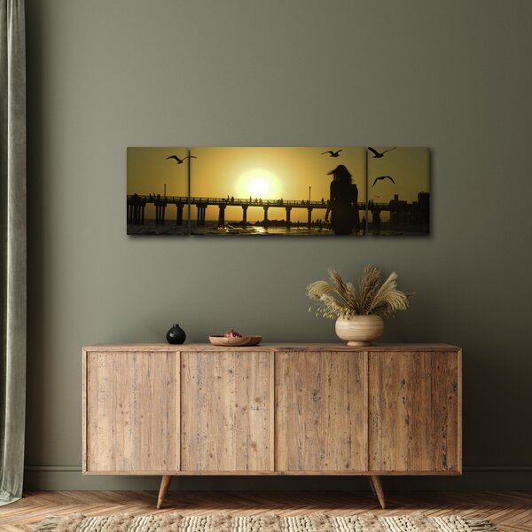 Obraz - Spacer po plaży (170x50 cm)
