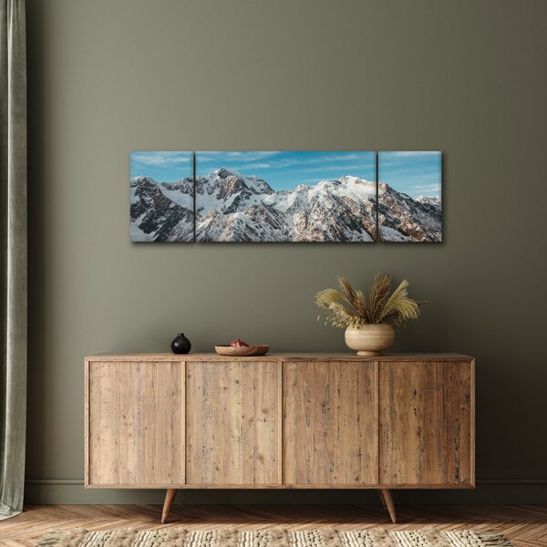 Obraz ośnieżonych szczytów, Fiordland (170x50 cm)