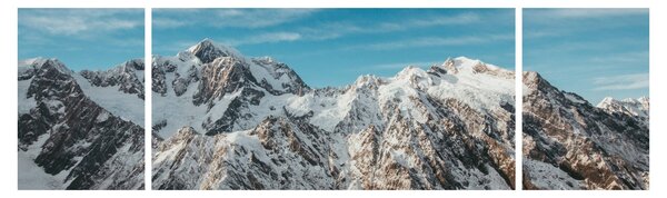 Obraz ośnieżonych szczytów, Fiordland (170x50 cm)