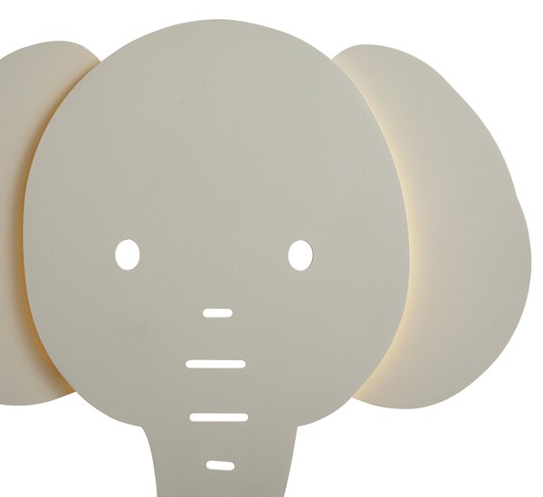Dziecięca lampa ścienna beżowa z LED z 3-stopniowym ściemnianiem - Ellie the Elephant