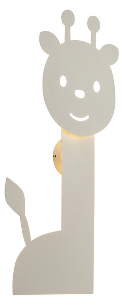 Dziecięca lampa ścienna beżowa z LED z 3-stopniowym ściemnianiem - Gigi Żyrafa