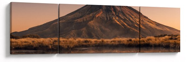Obraz odbicia góry Taranaki, Nowa Zelandia (170x50 cm)