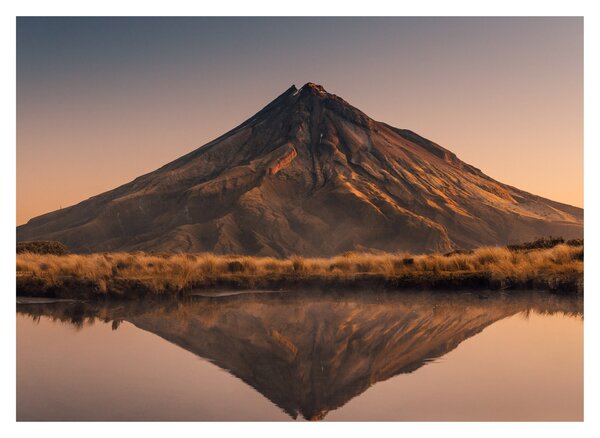 Obraz odbicia góry Taranaki, Nowa Zelandia (70x50 cm)