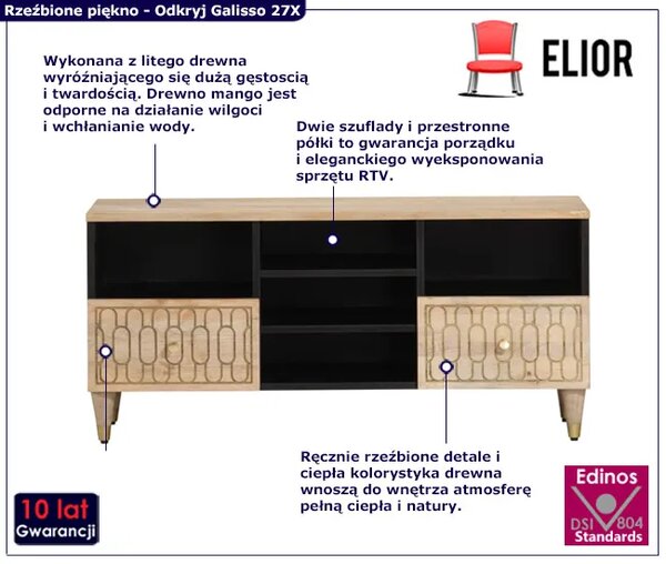 Stojąca na nóżkach szafka pod telewizor B2-L74