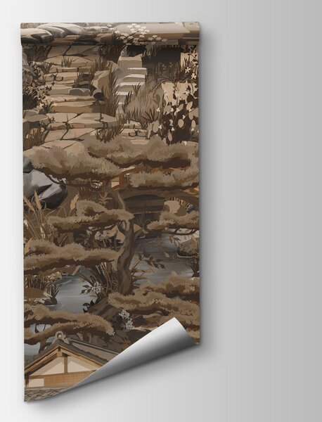 Fototapeta Krajobraz z górą i jeziorem, Fototapety Ogrody japońskie, Popularne Fototapety, t01062v1 - Tapeko.pl