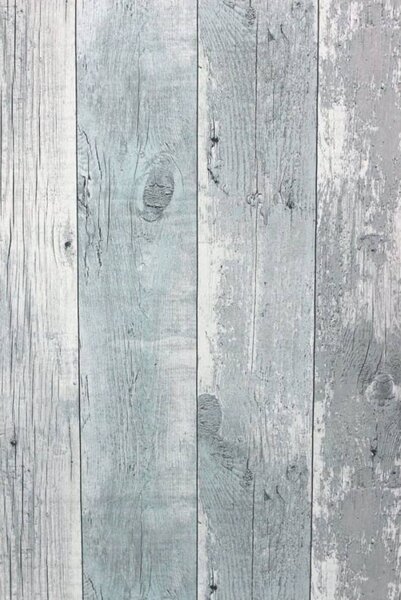 Topchic Tapeta Wooden Planks, szaro-niebieska