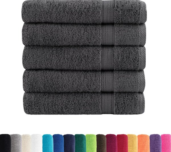 Ręczniki premium, SOLUND 25 szt., antracytowe, 100x150 cm, 600 g/m²