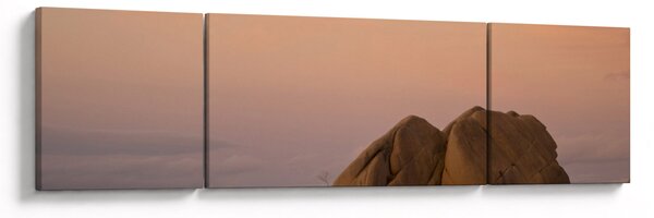 Obraz zachodu słońca w skałach (170x50 cm)