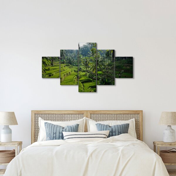 Obraz tarasów ryżowych Tegalalang, Bali (125x70 cm)