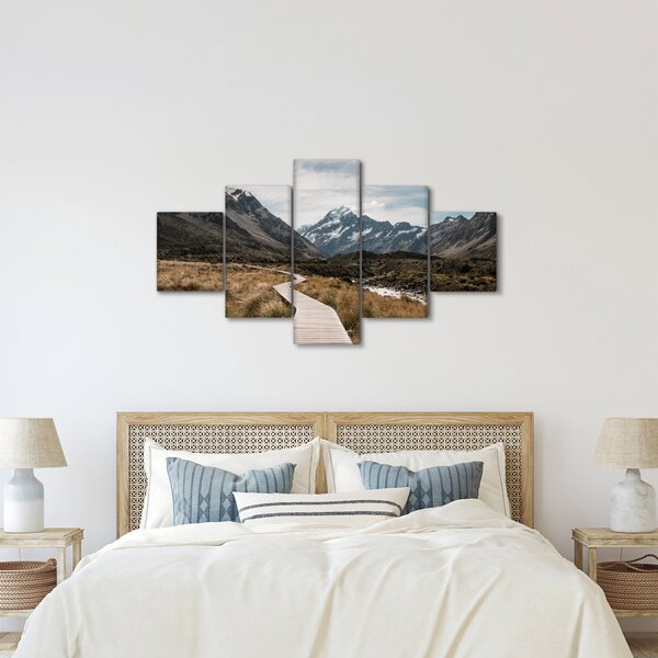 Obraz - Chodnik w dolinie góry Mt. Cook (125x70 cm)
