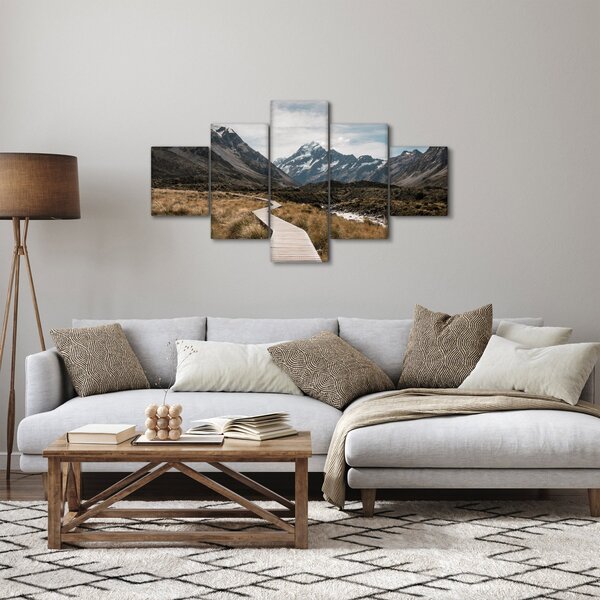 Obraz - Chodnik w dolinie góry Mt. Cook (125x70 cm)