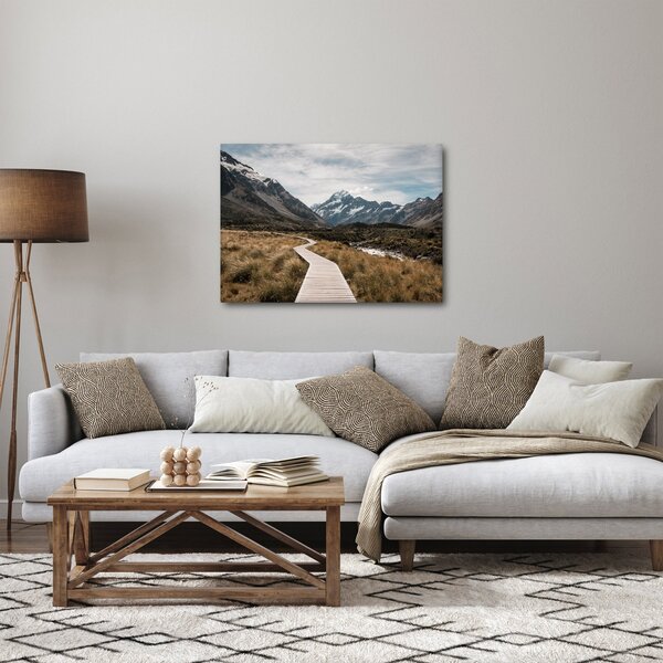 Obraz - Chodnik w dolinie góry Mt. Cook (70x50 cm)