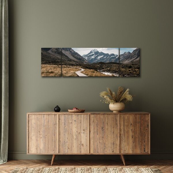 Obraz - Chodnik w dolinie góry Mt. Cook (170x50 cm)