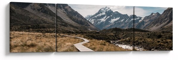 Obraz - Chodnik w dolinie góry Mt. Cook (170x50 cm)