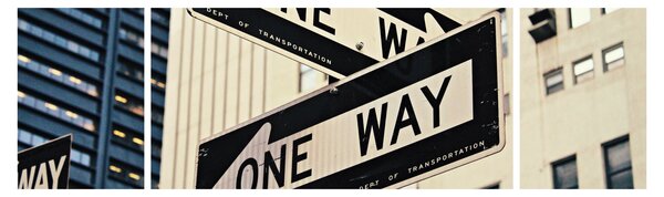 Obraz - New York ONE WAY (170x50 cm)