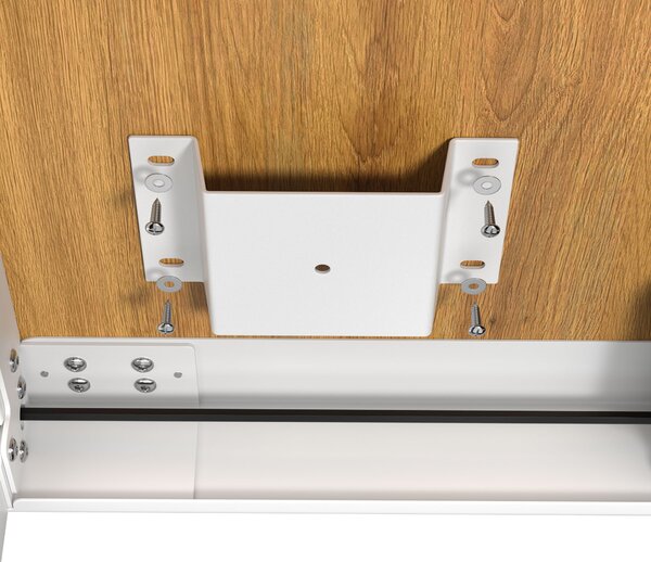 Uchwyt na komputer pod biurko, regulowany, metalowy, biały: PC HOLDER