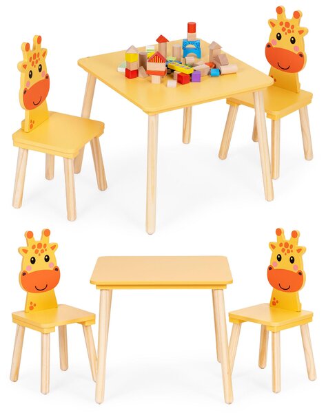 Zestaw mebli dla dzieci stolik + 2 krzesa yrafa ECOTOYS