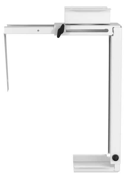 Uchwyt na komputer pod biurko, regulowany, metalowy, biały: PC HOLDER