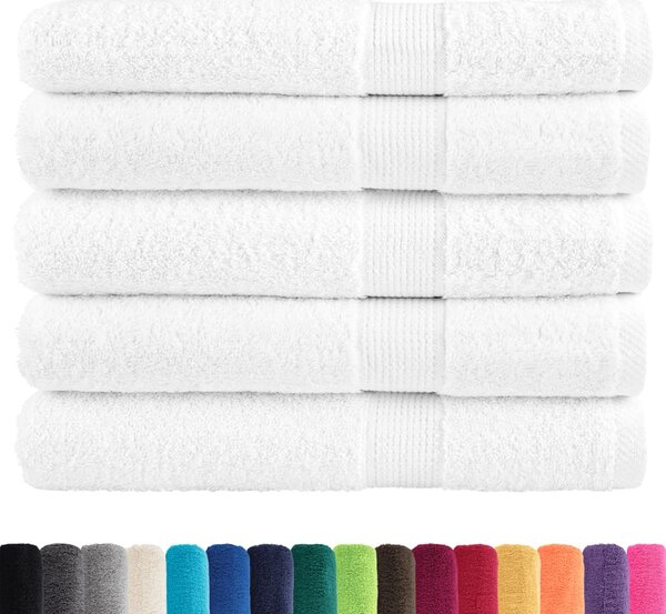 Ręczniki premium, SOLUND, 25 szt., białe, 80x200 cm, 600 g/m²