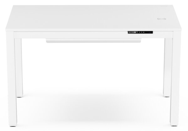 Biurko regulowane elektrycznie podnoszone białe, 120x63 cm: EVAN