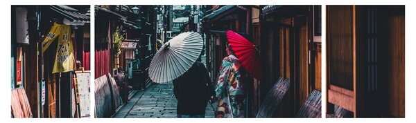 Obraz - Spacer po Tokio (170x50 cm)