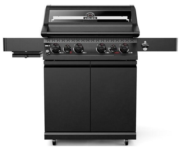 Grill ogrodowy gazowy KOLER Krone S1 Czarny 21.6 kW 73 x 46 cm