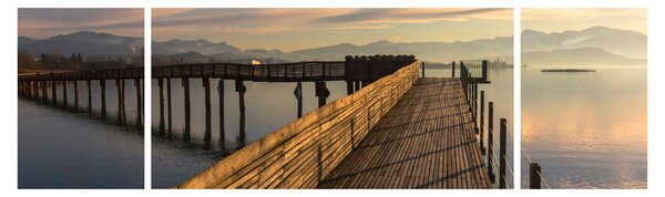 Obraz - Na brzegu jeziora Obersee (170x50 cm)