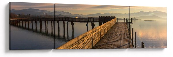 Obraz - Na brzegu jeziora Obersee (170x50 cm)