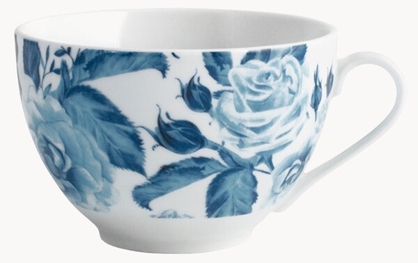 Komplet filiżanek z porcelany Blue Rose, 6 elem